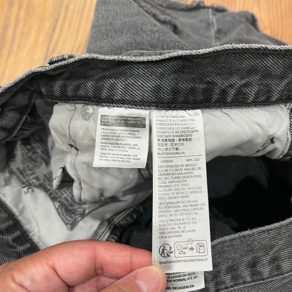 Women's Levi's 501 Denim Shorts Gray Size‎ W32, 0001 B1 - Picture 8 of 10